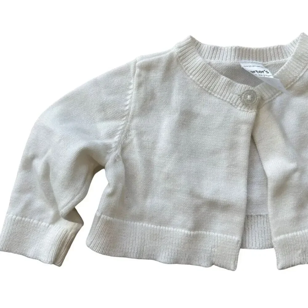 NWT Carter's Sweater White 3M